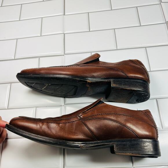 Johnston Murphy 20-6240 Brown Leather‎ Slip On Loafers Men’s 9.5M - Picture 8 of 10